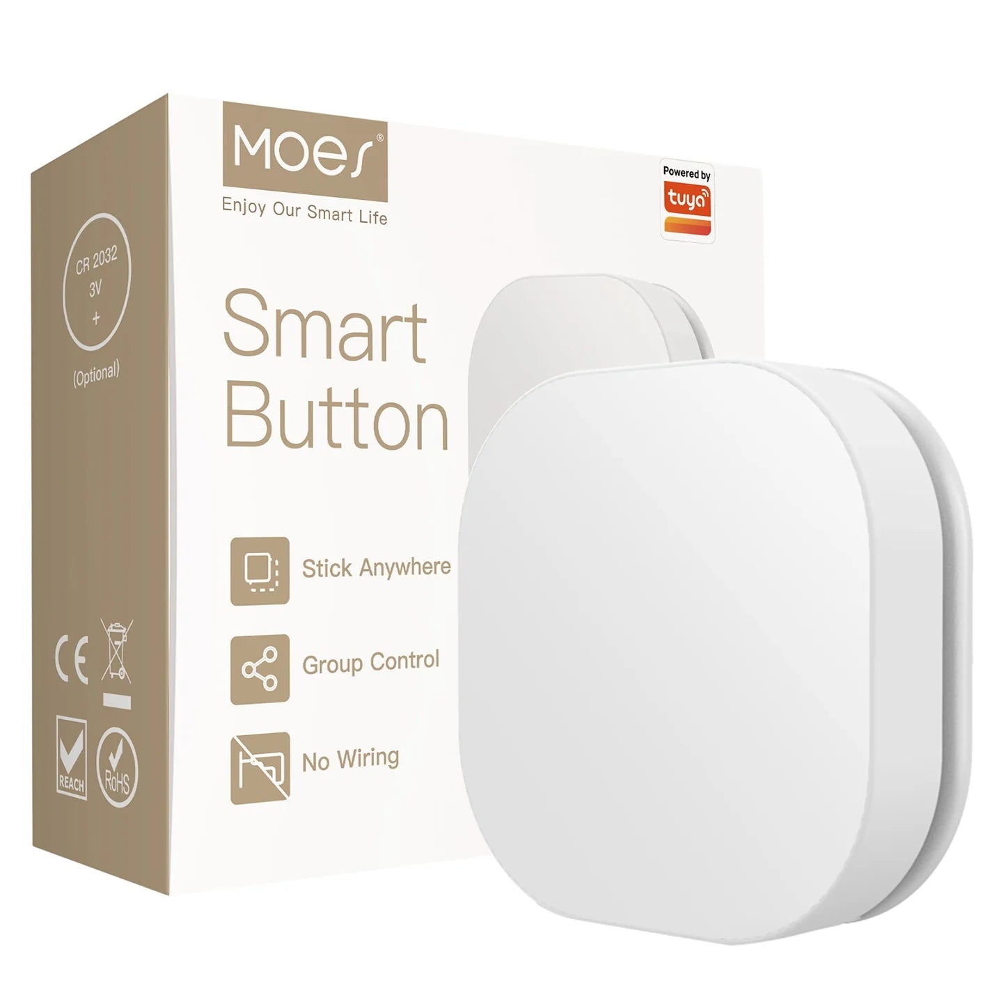 MOES Smart Knob Switch, Tuya ZigBee Wireless Button, Create Scenes In Smart Life App,Battery-Powered, Home Automation Controller - Foto 11