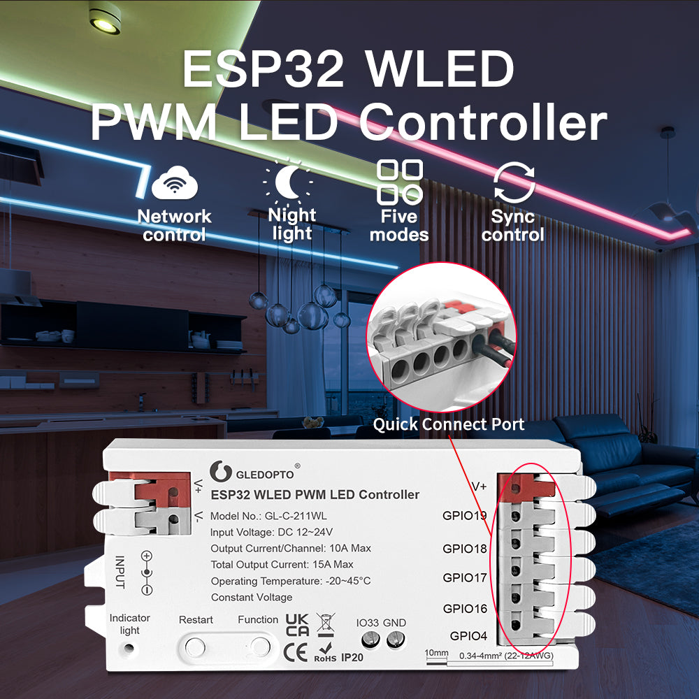 ESP32 WLED PWM LED Controller