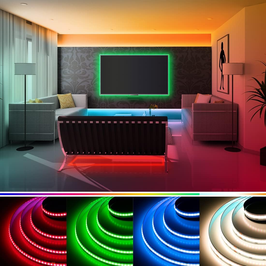 FCOB 24V RGBW 896 LED PWM LED Strip