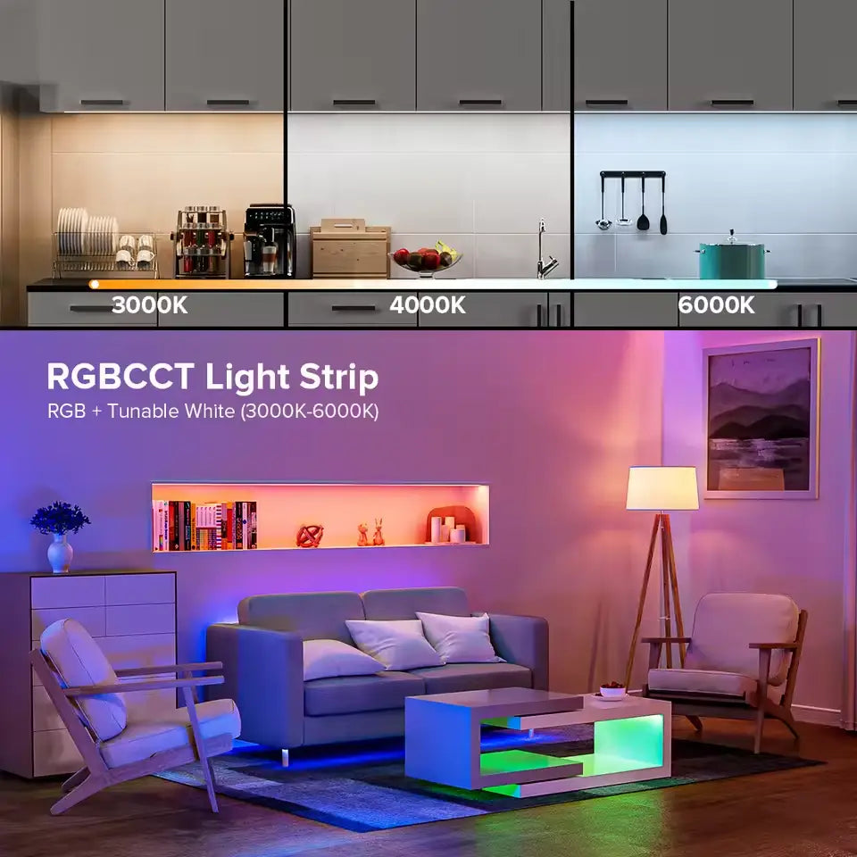 FCOB 24V RGBCCT PWM LED Strip