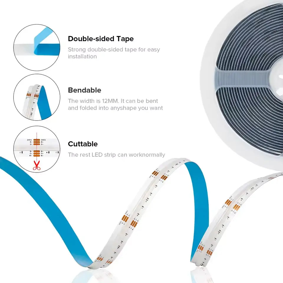 FCOB 24V RGBCCT PWM LED Strip