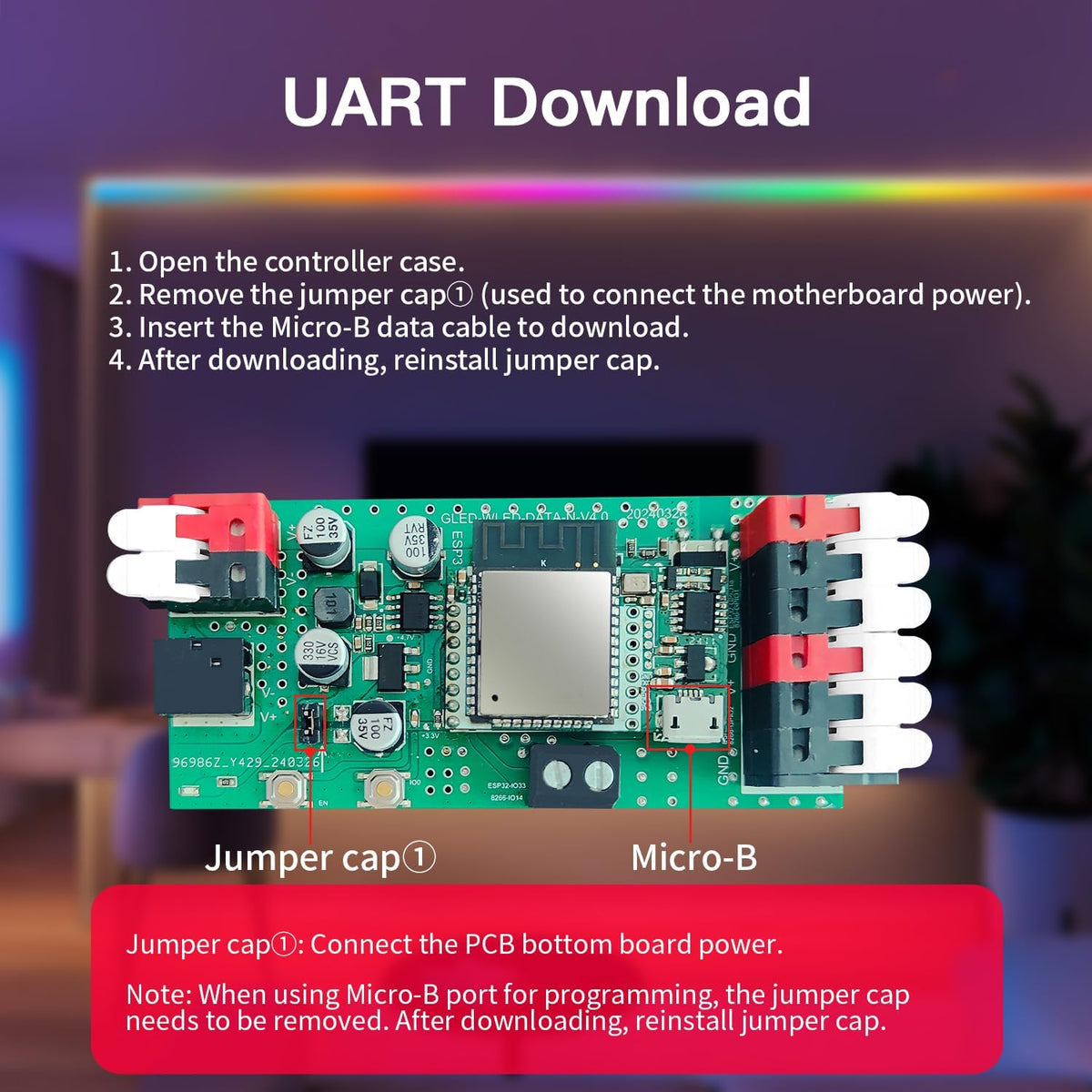 15A WLED ESP32 Addressable Controller