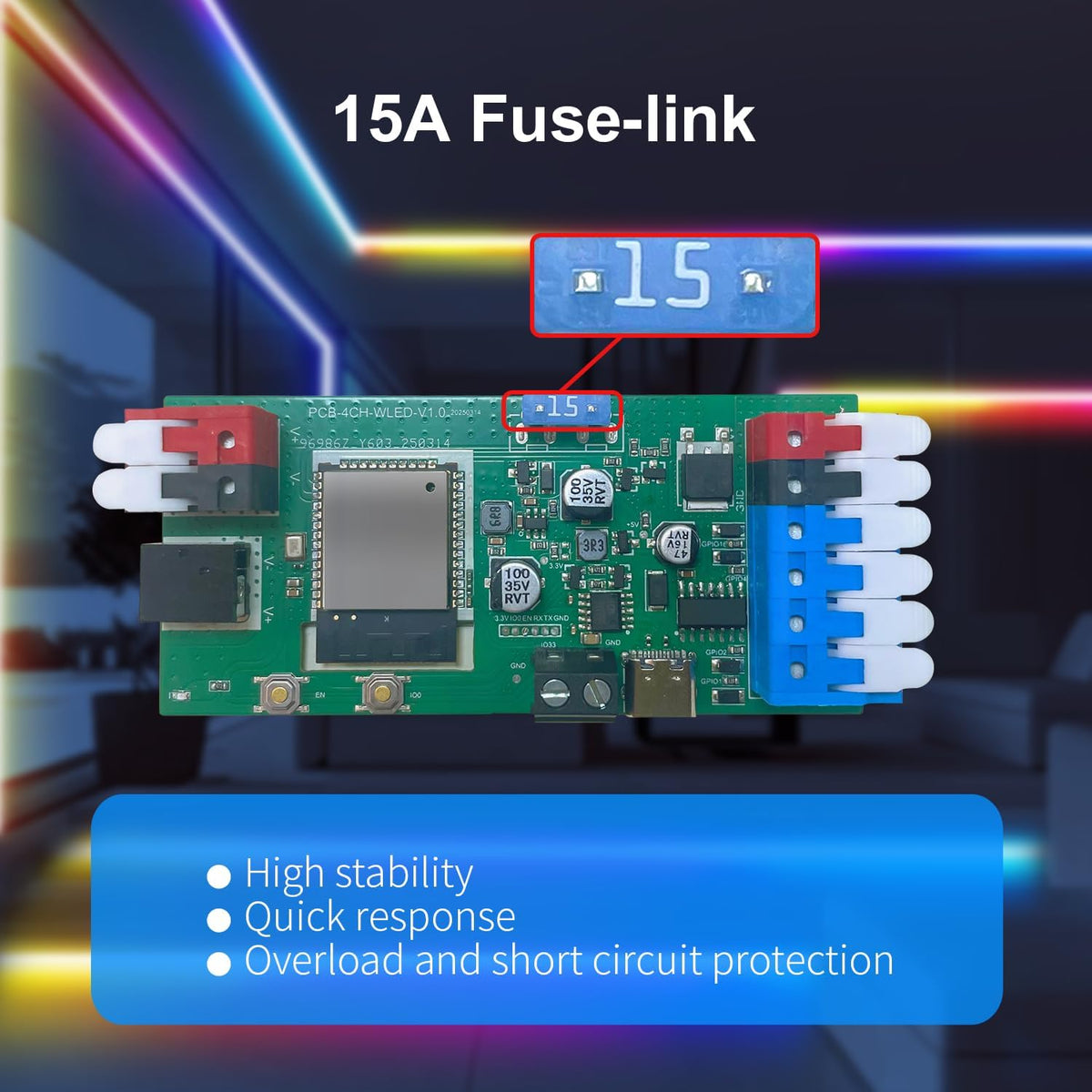 4 Channel WLED ESP32 Addressable Controller
