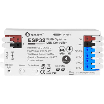 4 Channel WLED ESP32 Addressable Controller