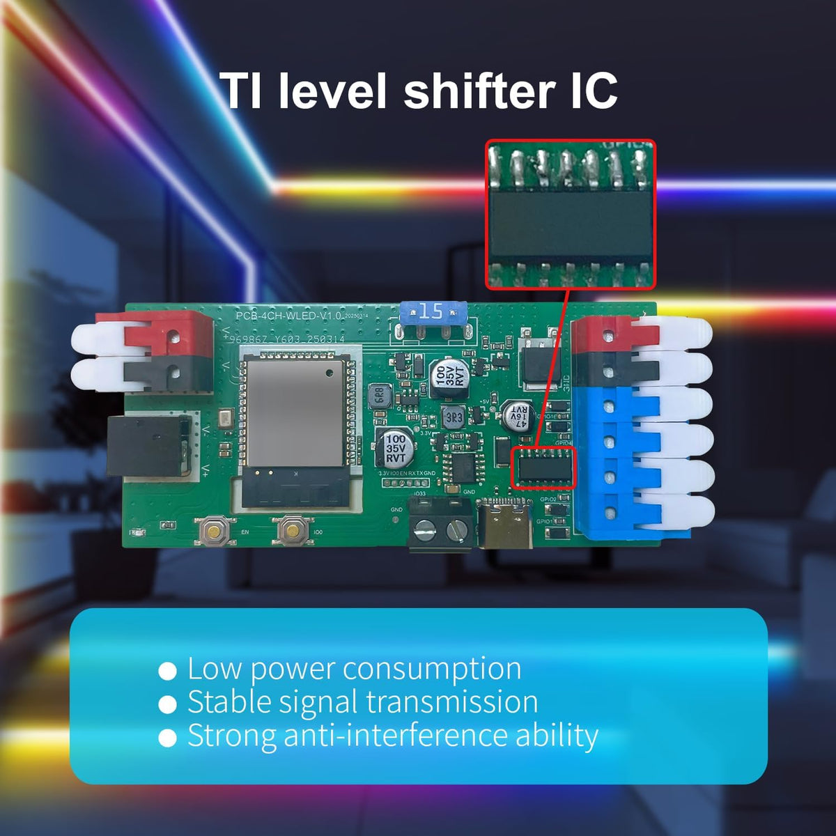 4 Channel WLED ESP32 Addressable Controller