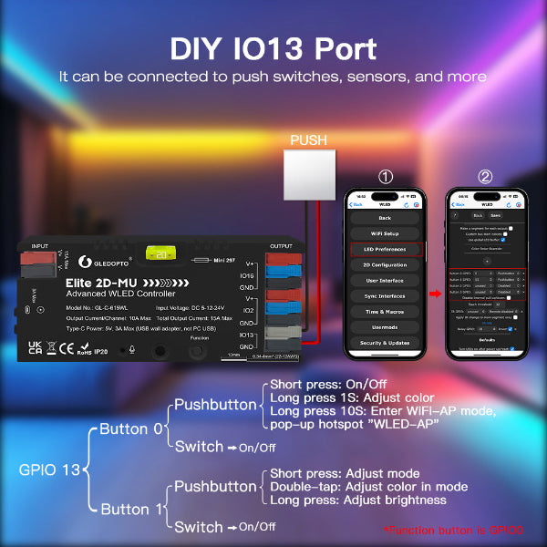 Elite 2D-MU WLED Addressable Controller