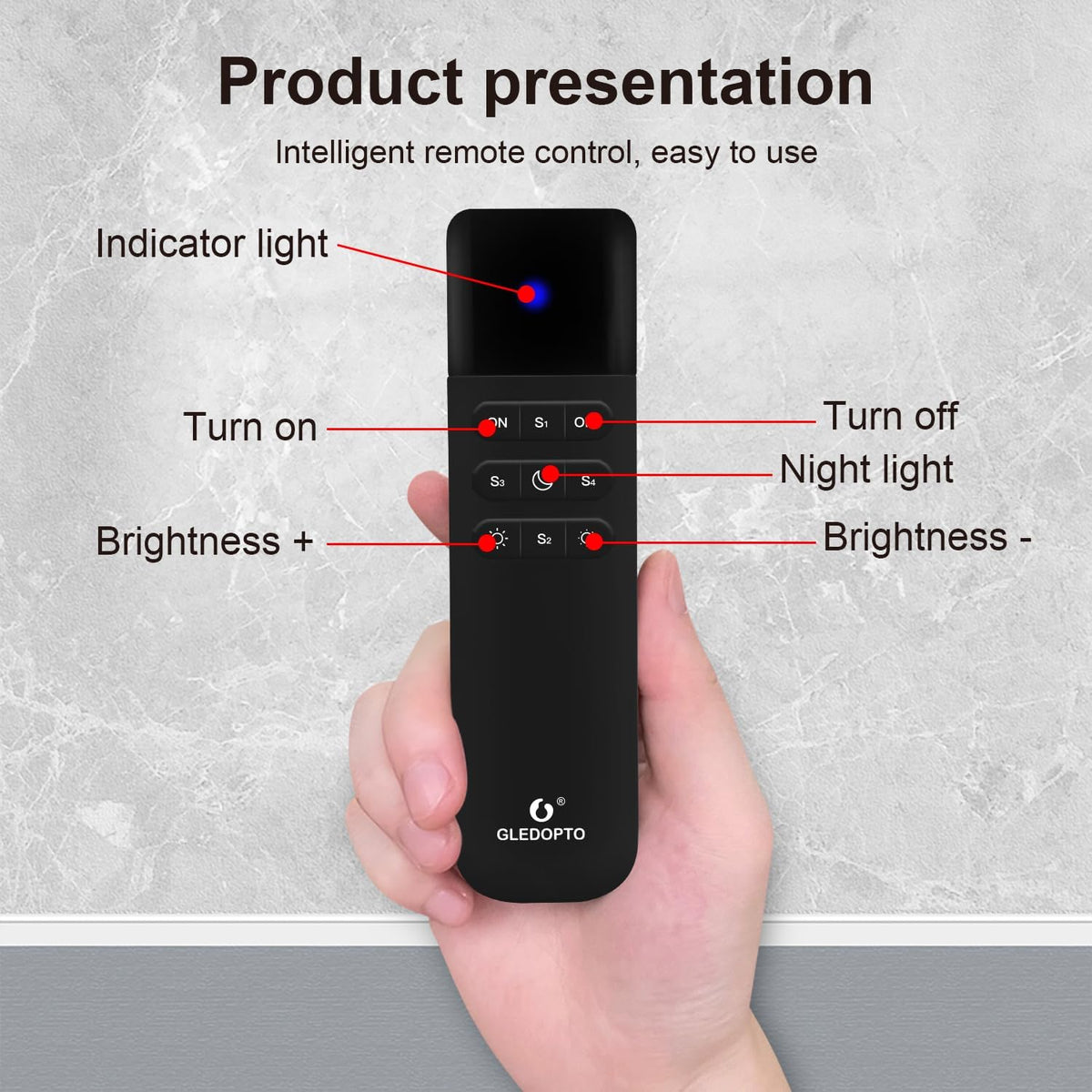 Gledopto WLED WiFi Remote Control 9-Keys
