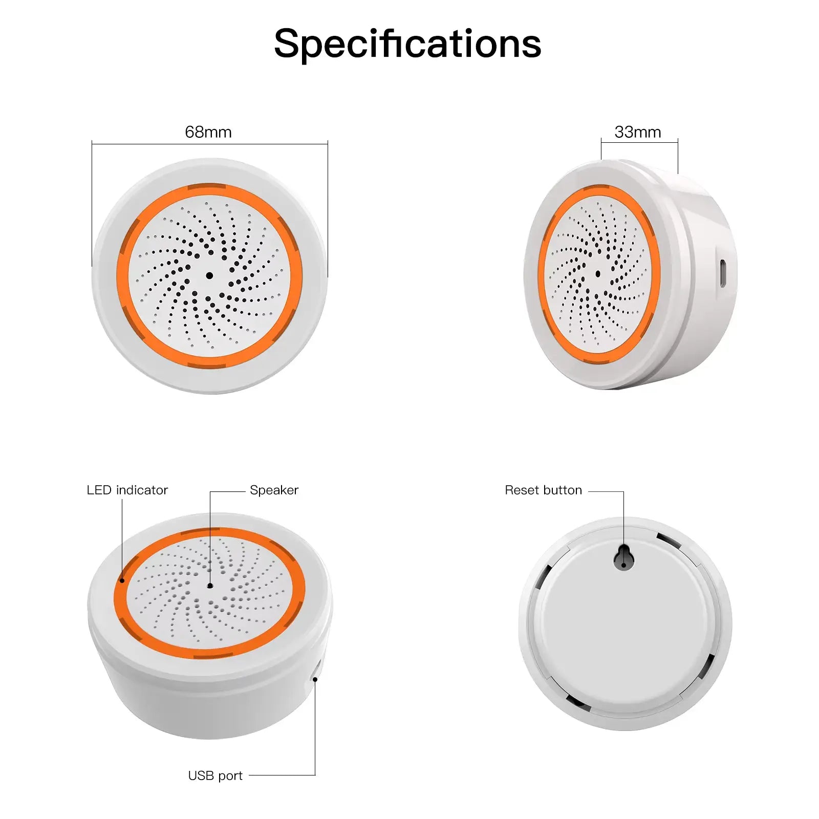 Moes Zigbee Siren Alarm