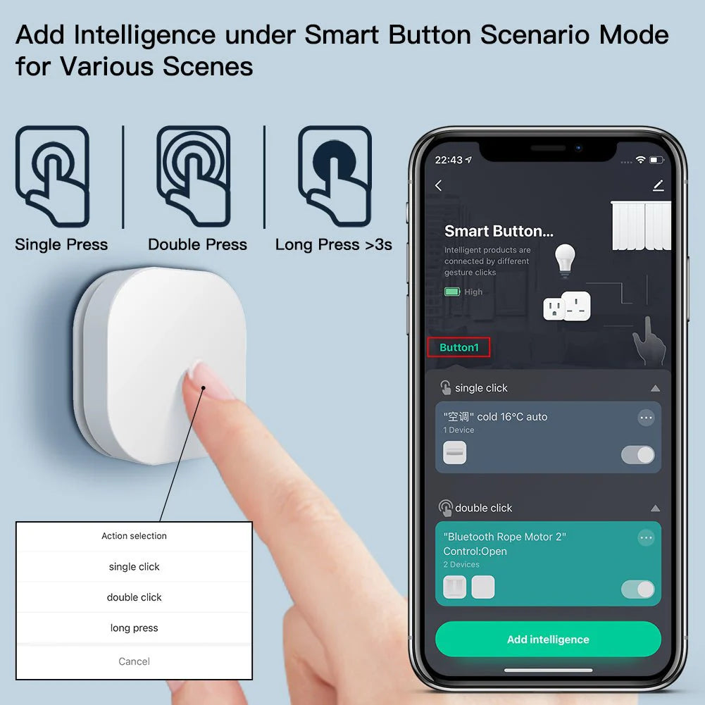 Zigbee Smart Button Scene Switch IP55