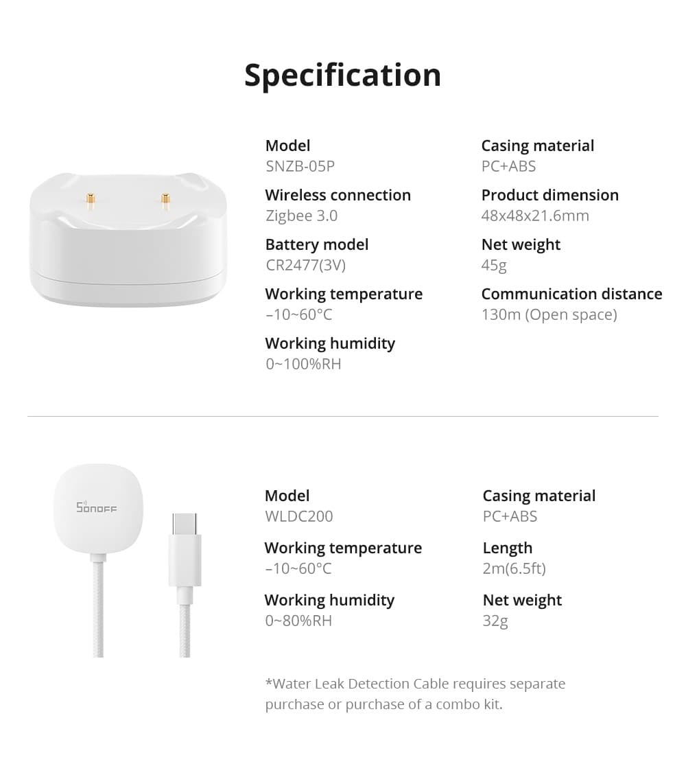 Sonoff Zigbee Leak Detector