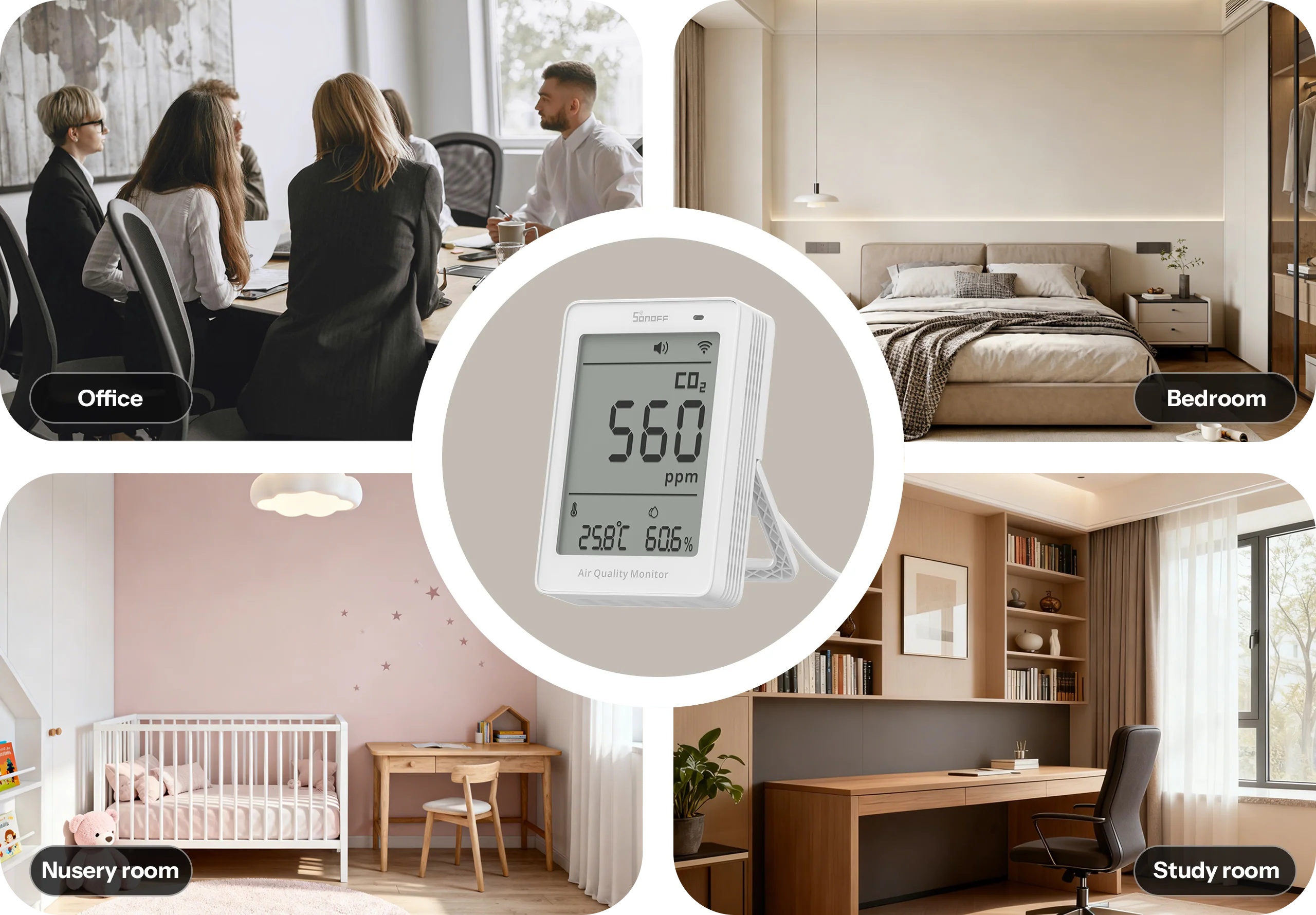 Sonoff AirGuard CO2 Matter Over Wi-Fi Air Quality Monitor
