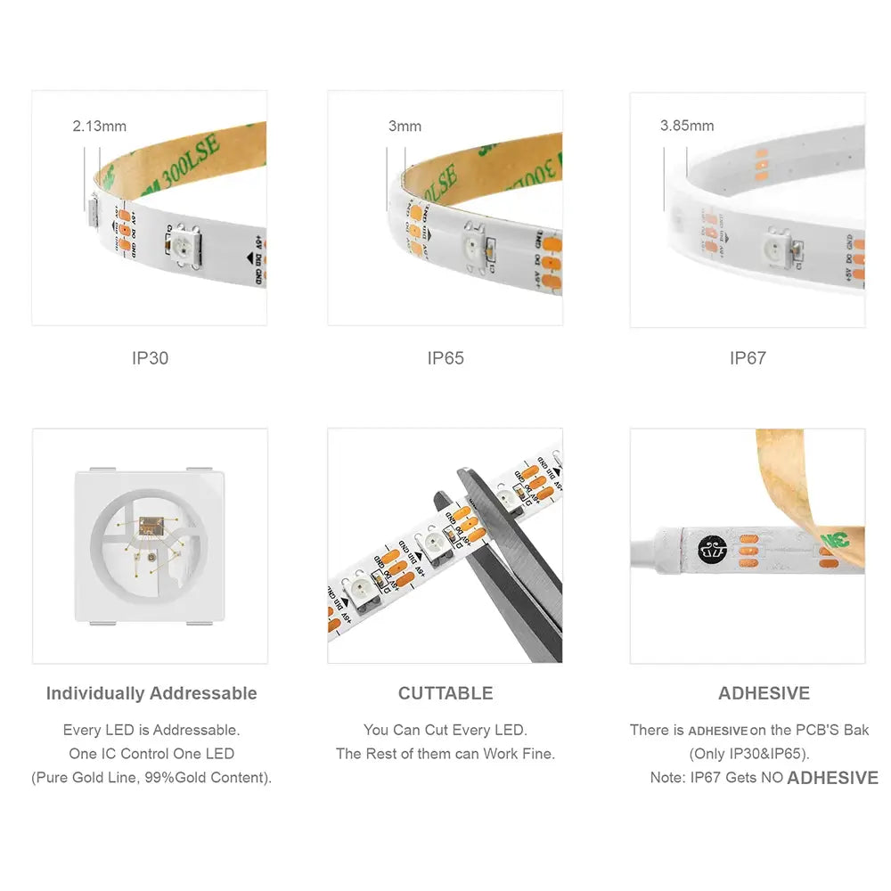 Addressable RGB Strip WS2812B 5V