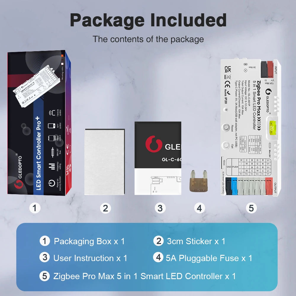 Zigbee Pro Max 5in1 LED RGBCCT Controller