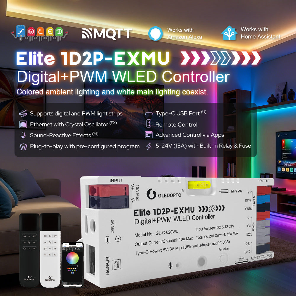 Elite 1D2P-EXMU WLED Addressable Controller Ethernet