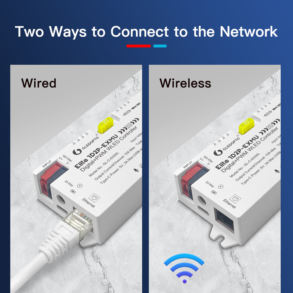 Elite 1D2P-EXMU WLED Addressable Controller Ethernet