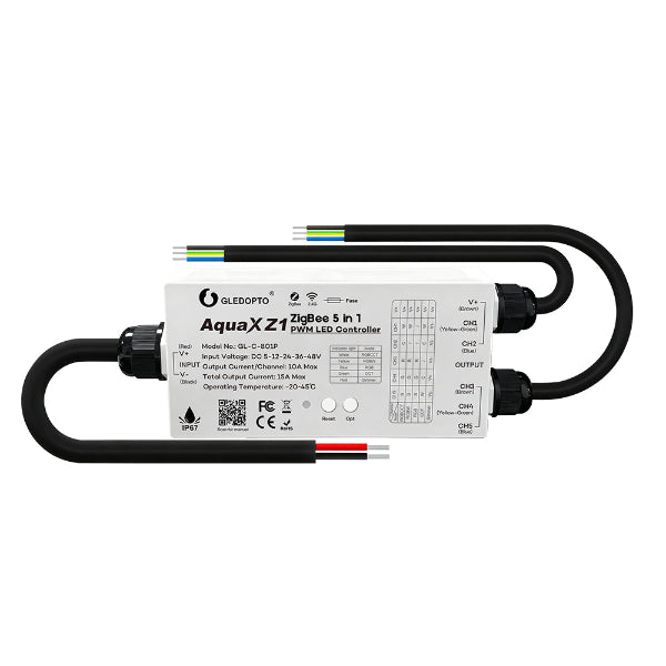 GLEDOPTO AquaX Z1 Zigbee 5-in-1 PWM LED Controller IP67