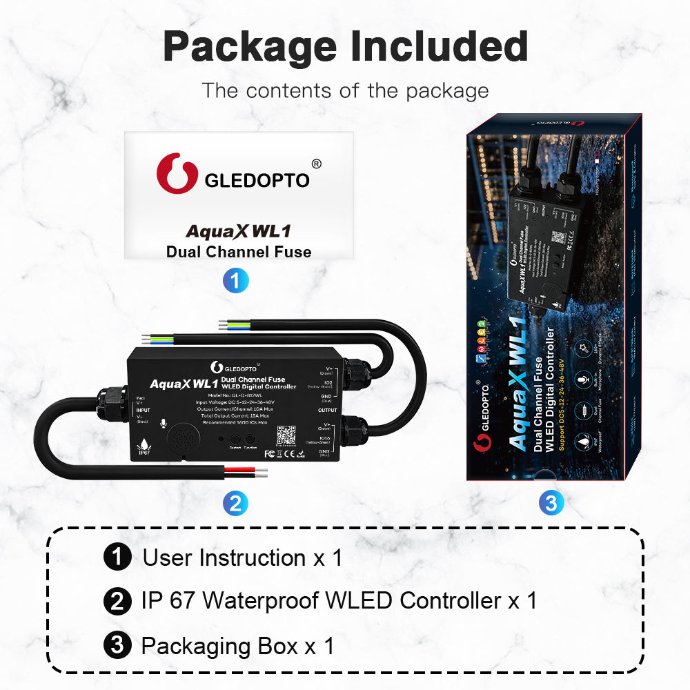 AquaX Dual Channel WLED Controller IP67