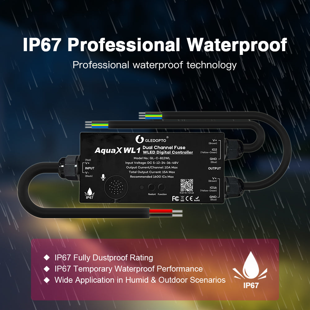 AquaX Dual Channel WLED Controller IP67