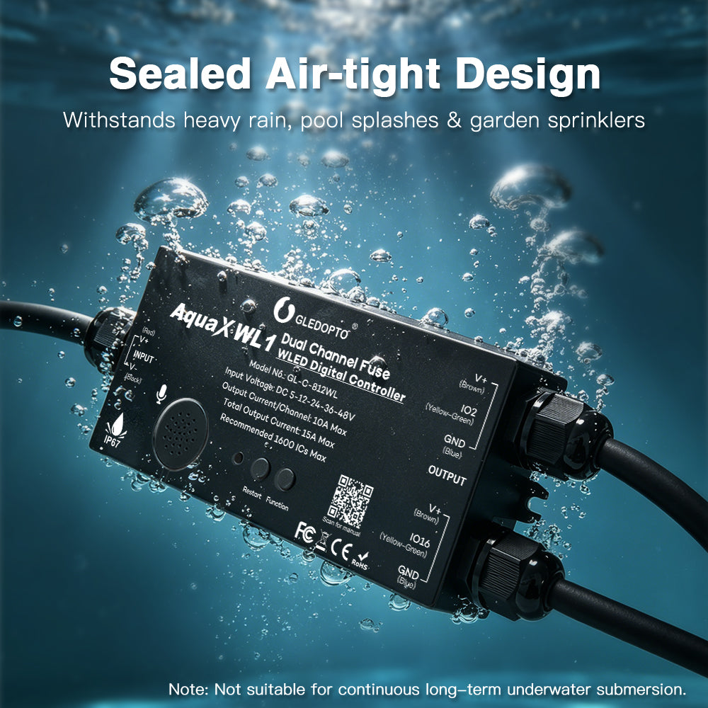 AquaX Dual Channel WLED Controller IP67