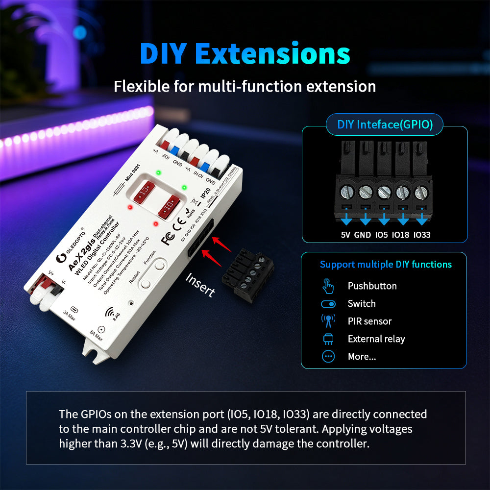 AeX2gis Dual-Channel WLED Controller
