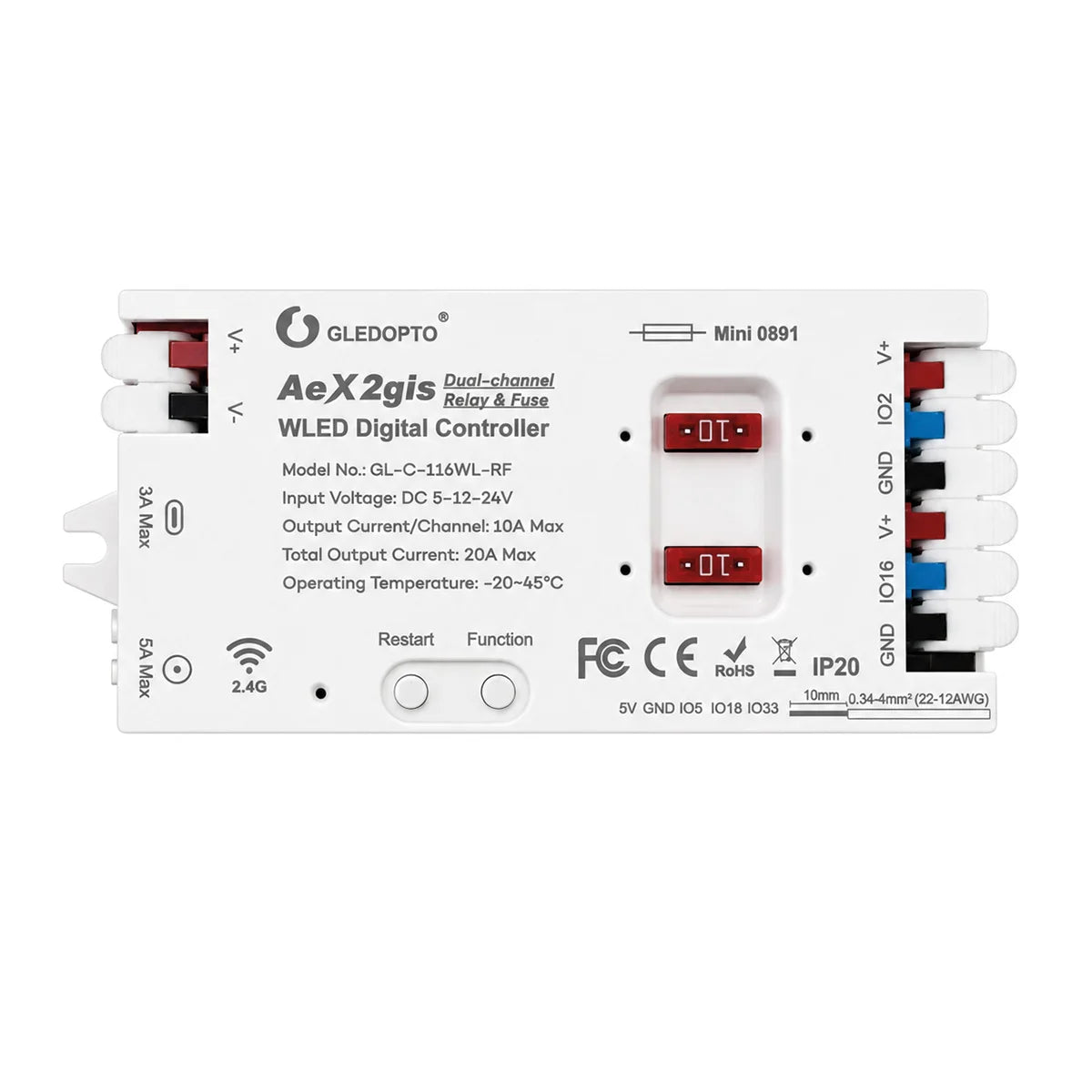 AeX2gis Dual-Channel WLED Controller