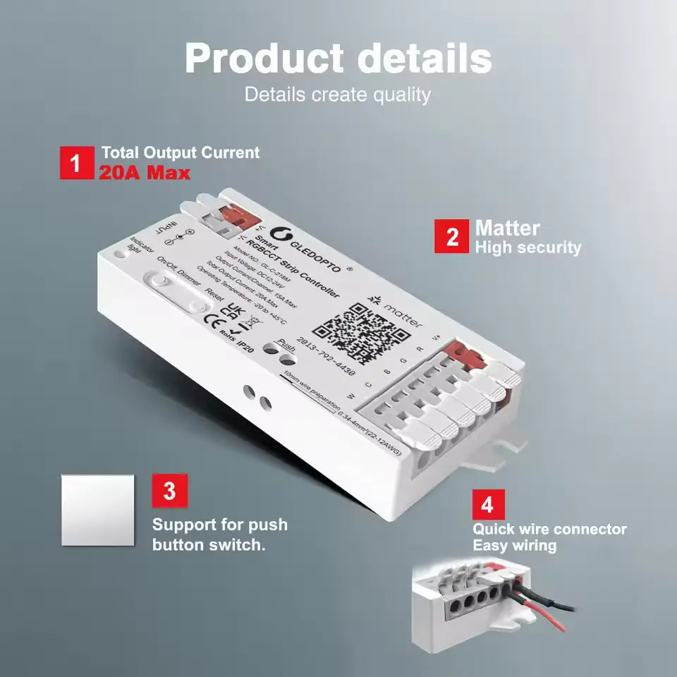 Smart RGBCCT Matter LED Controller
