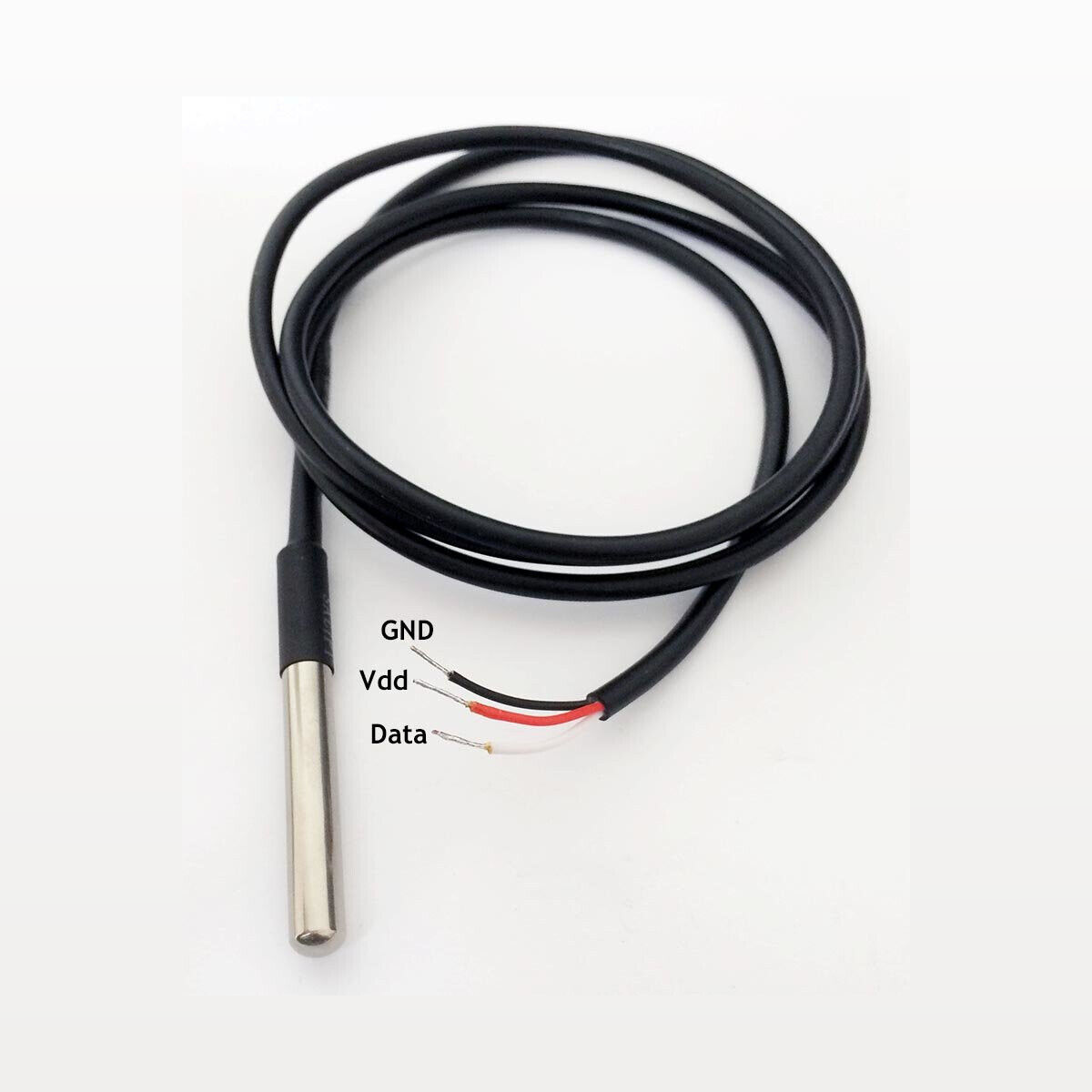 Waterproof DS18B20-Compatible Temperature Sensor with Resistor