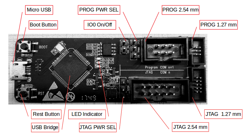 esp-prog jtag programmer feature map